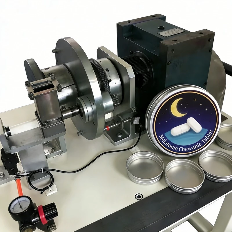 Linea di produzione di scatole di metallo per compresse masticabili di melatonina